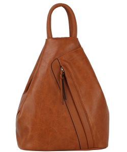 Fashion Convertible Backpack Sling Bag JNM-0107 BROWN